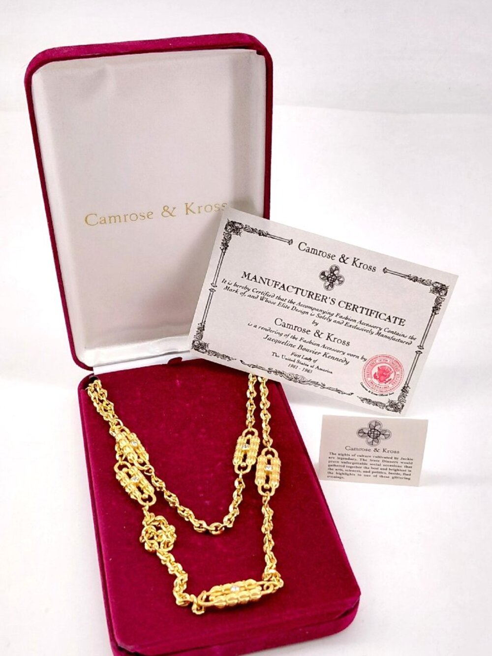 Camrose & Kross Jacqueline Kennedy Design Necklace
